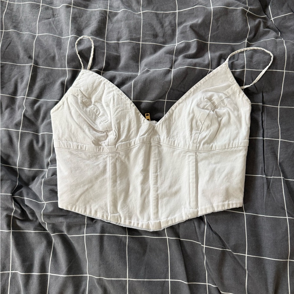 Aritzia Babaton Cream Bustier corset top